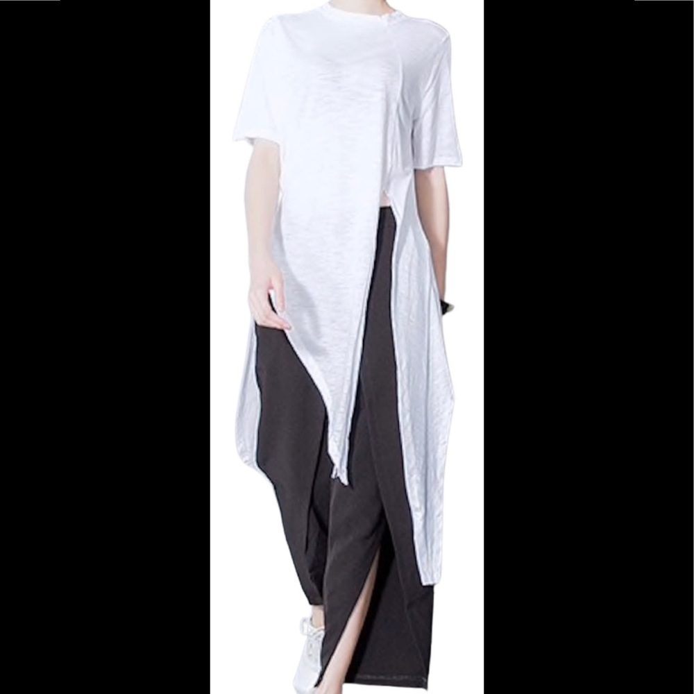 Asymmetric knit tee